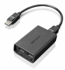 Lenovo - adapter z DispalyPort do 2x DisplayPort (F) [0B47092]