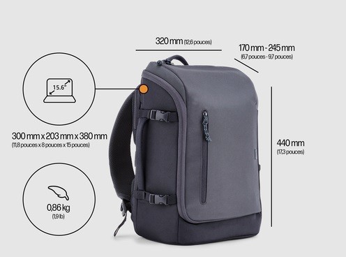 HP Travel 25 Liter 15.6 Iron GreyLaptop Backpack (6H2D8AA)